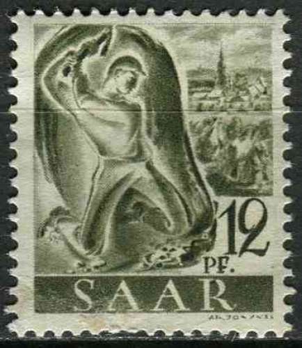 SARRE 1947 NEUF* charnière N° 201