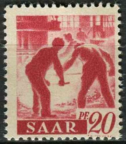 SARRE 1947 NEUF* charnière N° 204