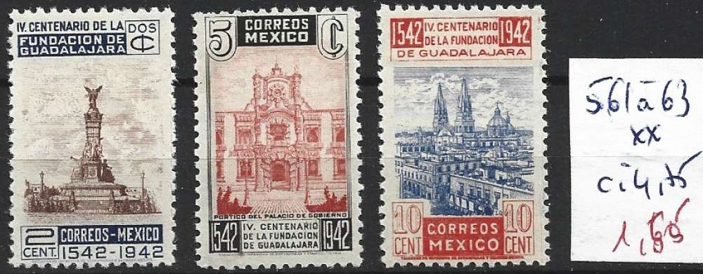 MEXIQUE 561 à 563 ** côte 4.75 €