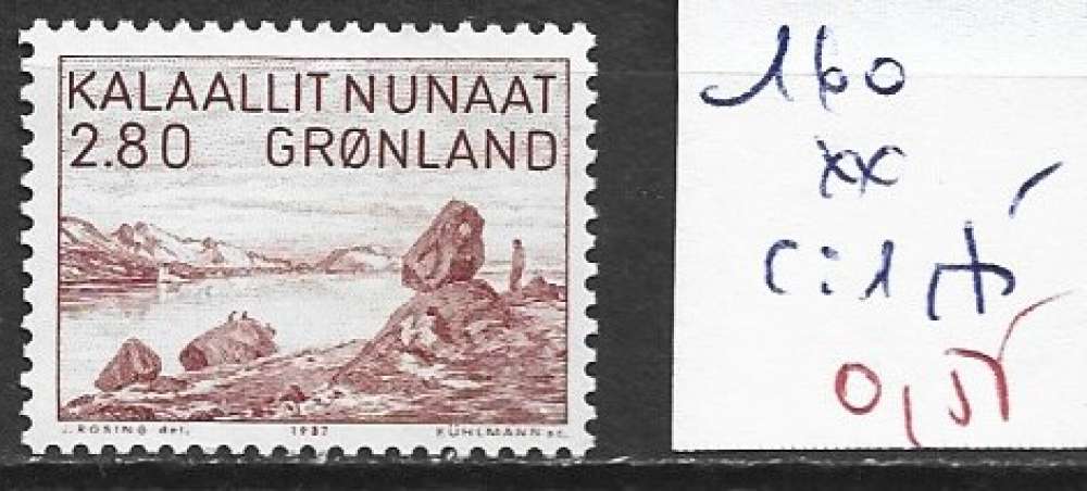 GROENLAND 160 ** côte 1.75 €