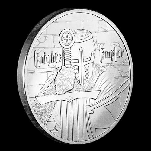 Médaille NEUVE plaquée Argent - Les Templiers Chevaliers (Réf 6)