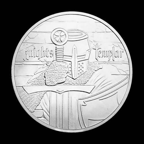 Médaille NEUVE plaquée Argent - Les Templiers Chevaliers (Réf 6)