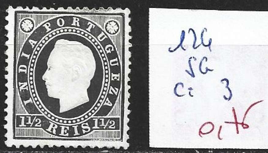 INDE PORTUGAISE 124 sans gomme côte 3 €