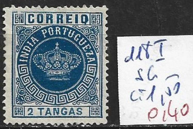 INDE PORTUGAISE 118 I sans gomme côte 1.50 €