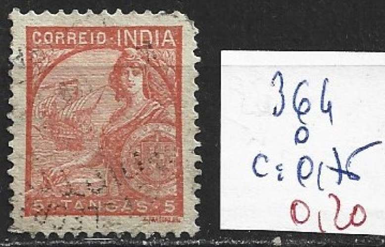 INDE PORTUGAISE 364 oblitéré côte 0.75 €