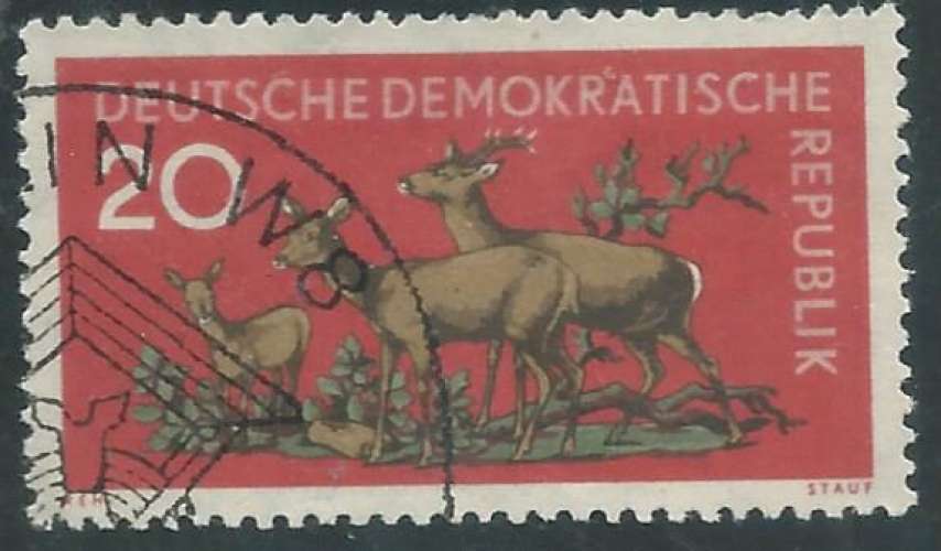 Allemagne - RDA - Y&T 0455 (o) - Chevreuils -