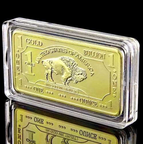 Lingot NEUF plaqué Or - Etats-Unis One Bullion Buffalo