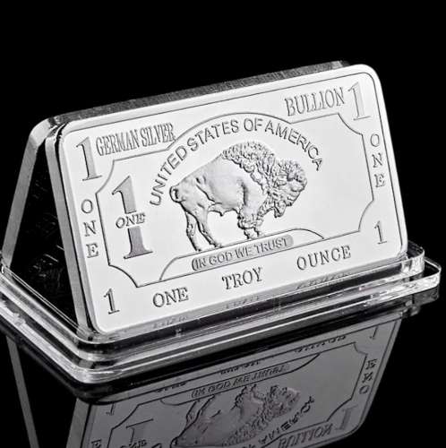 Lingot NEUF plaqué Argent - Etats-Unis One Bullion Buffalo