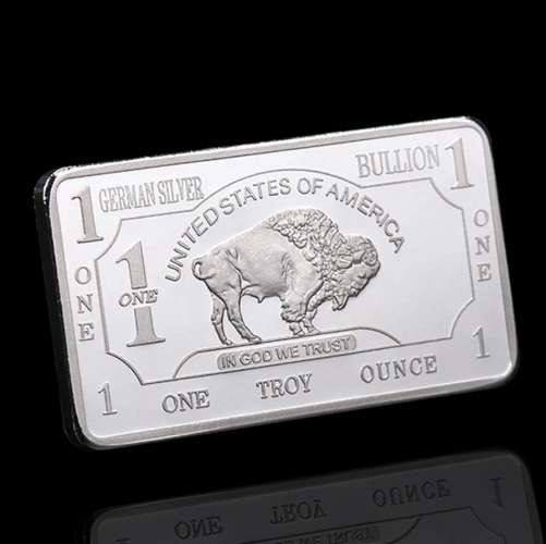 Lingot NEUF plaqué Argent - Etats-Unis One Bullion Buffalo