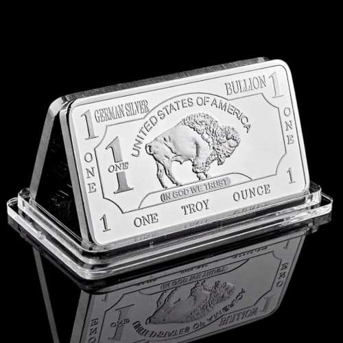 Lingot NEUF plaqué Argent - Etats-Unis One Bullion Buffalo