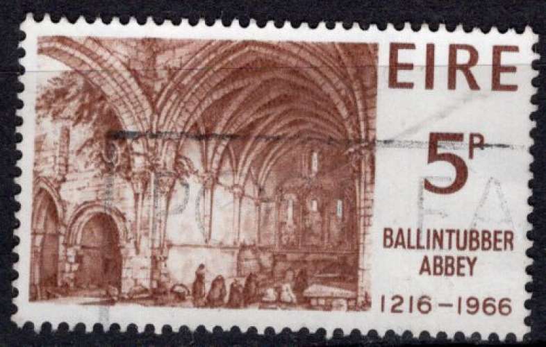 IRLANDE 1966 L'ABBAYE DE BALLINTUBBER  OBLITERE