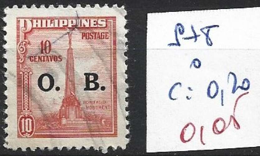 PHILIPPINES SERVICE 78 oblitéré côte 0.20 € 