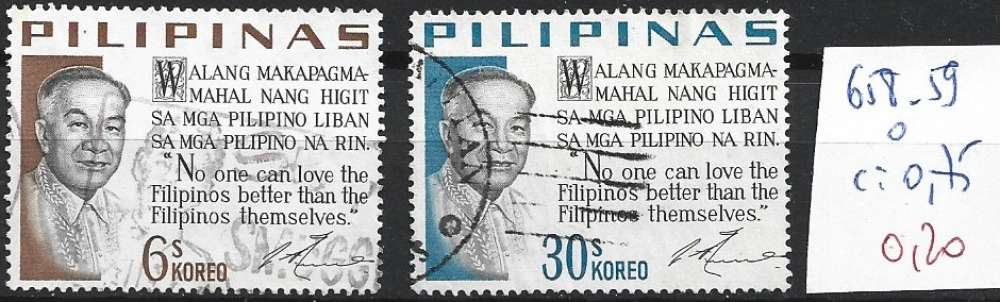 PHILIPPINES 658-659 oblitérés côte 0.75 € 