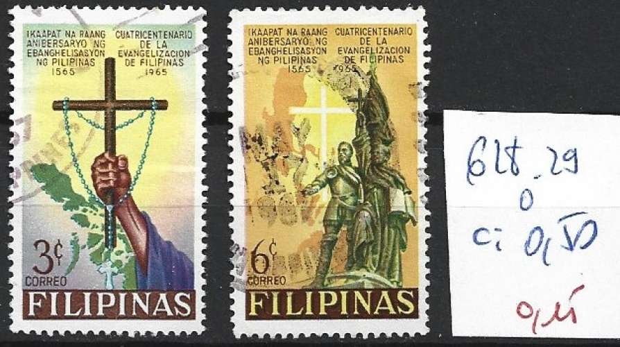 PHILIPPINES 628-629 oblitérés côte 0.50 € 