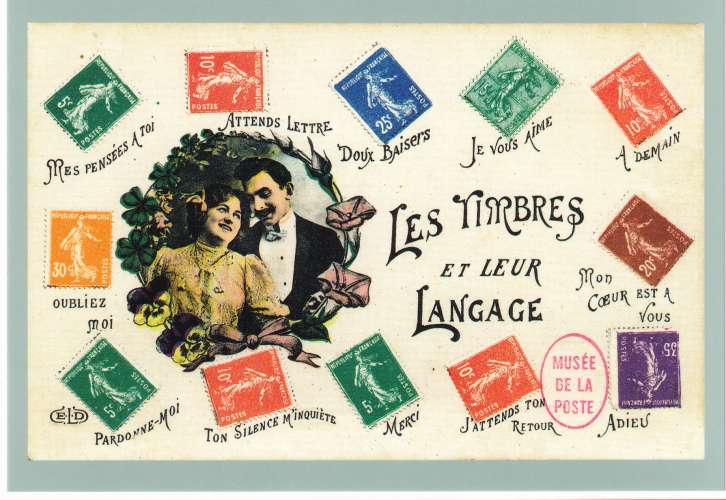 Les timbres et leur langage- affranchie tarif monde - neuve