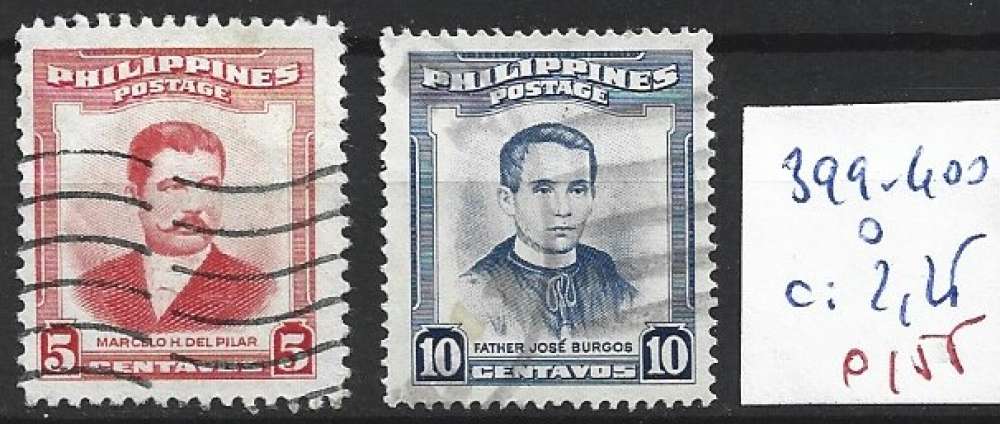 PHILIPPINES 399-400 oblitérés côte 2.25 €  