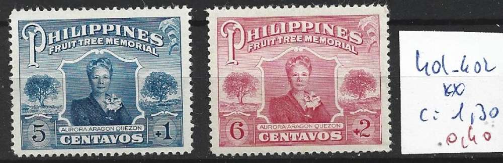 PHILIPPINES 401-402 ** côte 1.30 €  