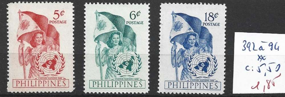 PHILIPPINES 392 à 394 ** ** côte 5.50 €  