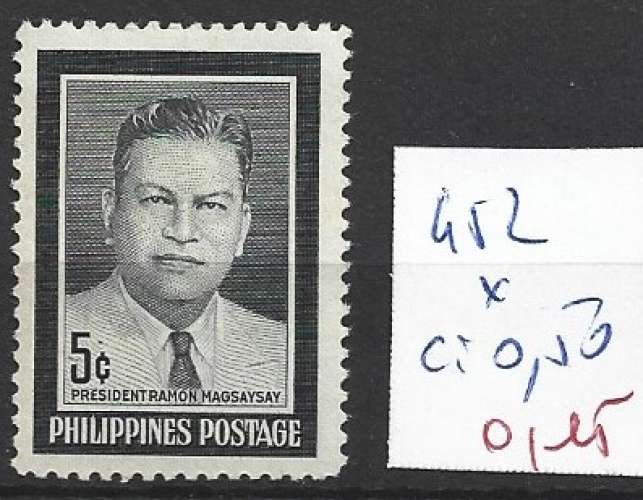 PHILIPPINES 452 * côte 0.50 €  