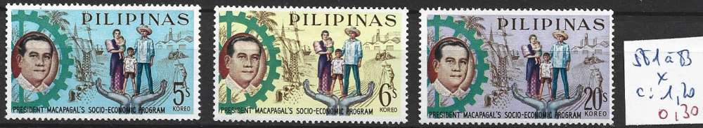 PHILIPPINES 581 à 583 * côte 1.20 €  