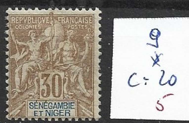 SENEGAMBIE ET NIGER 9 * côte 20 € 