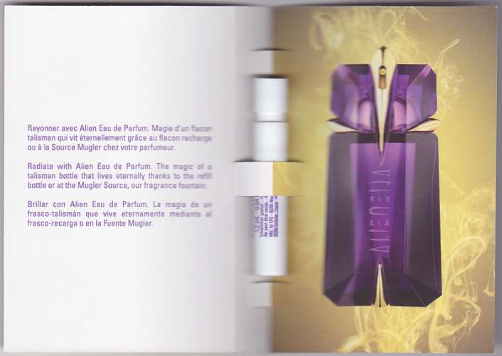 Échantillon tube sur carte - Eau de parfum Mugler Alien