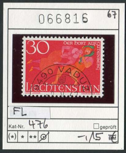 Liechtenstein 1967  - Michel 476 - oo oblit. - 