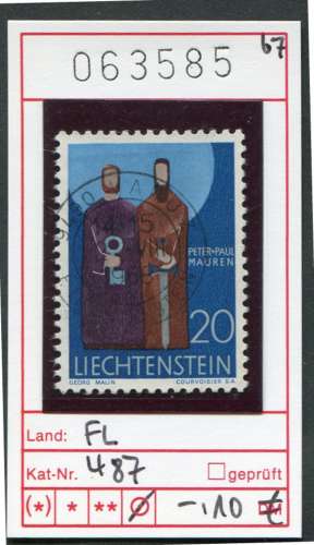 Liechtenstein 1967  - Michel 487 - oo oblit. - 