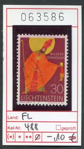 Liechtenstein 1967  - Michel 488 - oo oblit. - 