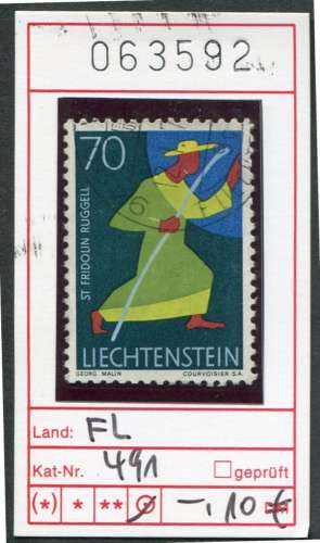 Liechtenstein 1967  - Michel 491 - oo oblit. - 