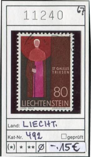 Liechtenstein 1967  - Michel 492 - oo oblit. - 