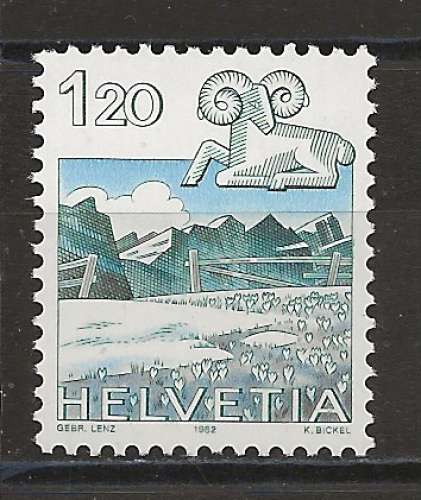 SUISSE ANNEE 1982 Y.T N°1158 NEUF** 