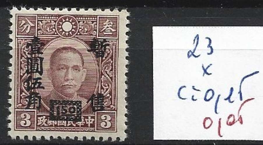 CHINE OCCUPATION JAPONAISE 23 * côte 0.15 €