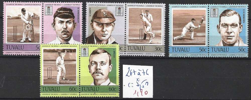 TUVALU 267 à 274 * côte 7.50 € 