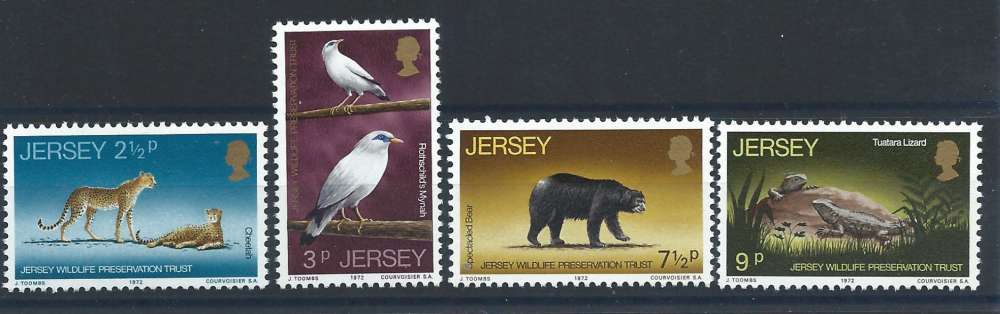 Jersey N°59/62** (MNH) 1972 - Faune 