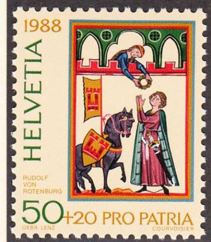 SUISSE - 1988 - Pro Patria / Cheval - Yvert 1301 neuf **