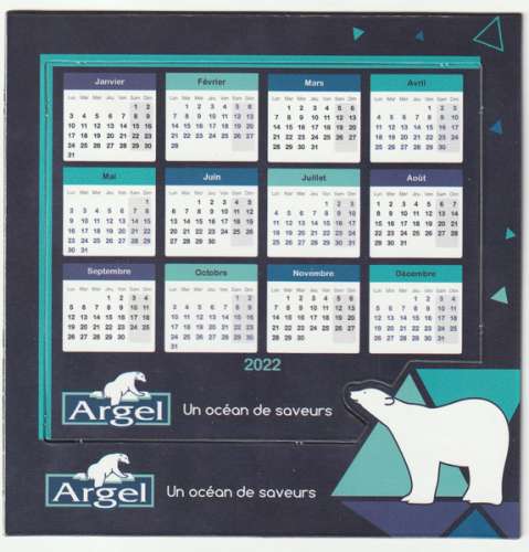 Magnet Argel - Calendrier 2022