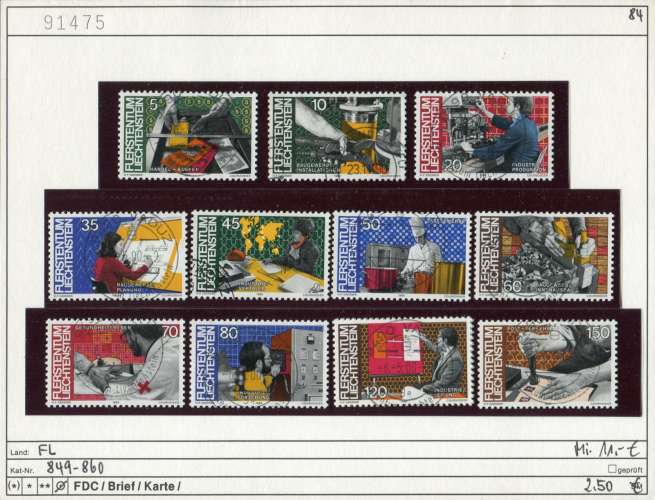 Liechtenstein 1984  - Michel 849-860 - oo oblit. - 