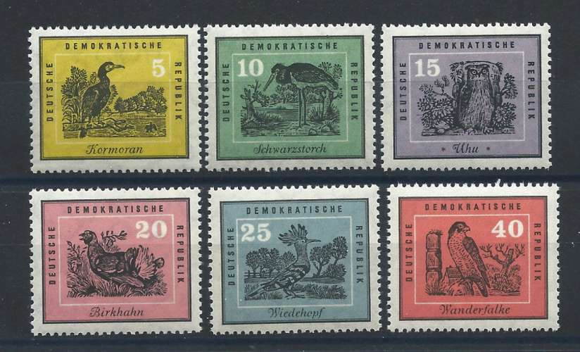 Allemagne RDA - N°413/18** (MNH) 1959 - Faune 