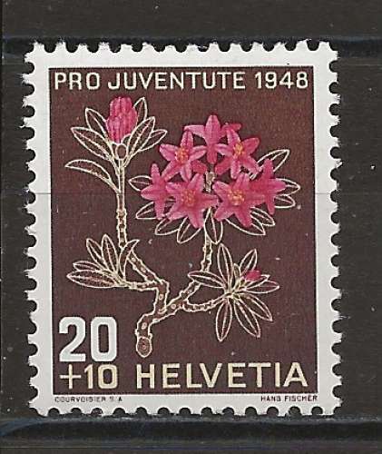 SUISSE ANNEE 1948 Y.T N°469 NEUF** FLEURS