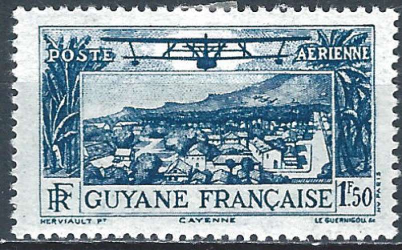 Guyane - 1933 - Y & T n° 13 Poste aérienne - MH