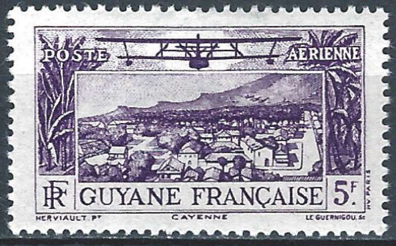 Guyane - 1933 - Y & T n° 16 Poste aérienne - MH