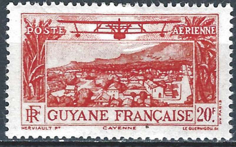 Guyane - 1933 - Y & T n° 18 Poste aérienne - MH