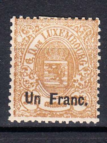 LUXEMBOURG - 1874 - Armoiries - Yvert 36 Neuf * 