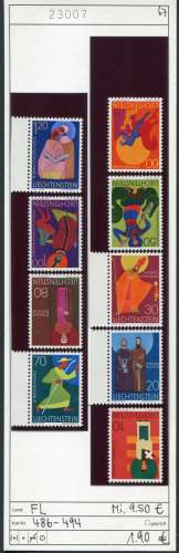 Liechtenstein 1967  - Michel 486-494 - ** neuf mnh - 