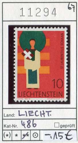 Liechtenstein 1967  - Michel 486 - ** neuf mnh - 