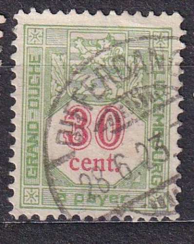 LUXEMBOURG - 1922 - Armoirie - Yvert Taxe 14 Oblitéré 