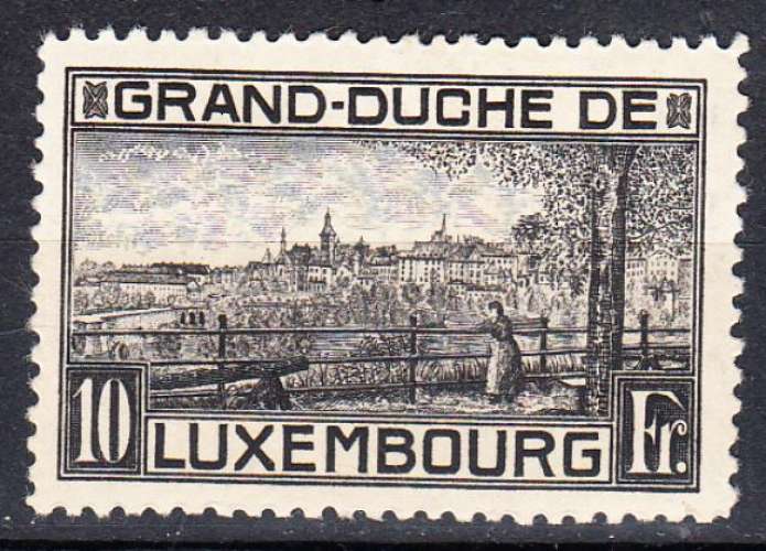 LUXEMBOURG - 1923 - Paysage urbain - Yvert 141 Neuf *