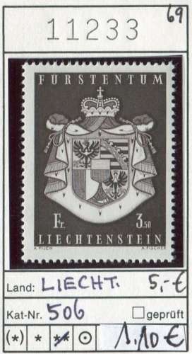 Liechtenstein 1969  - Michel 506 - ** neuf mnh - 