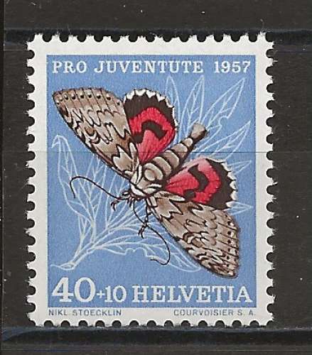 SUISSE ANNEE 1957 Y.T N°601 NEUF**  PAPILLONS